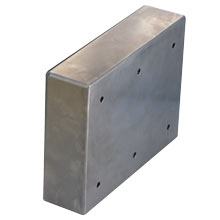 View of the mounting face with threaded holes
